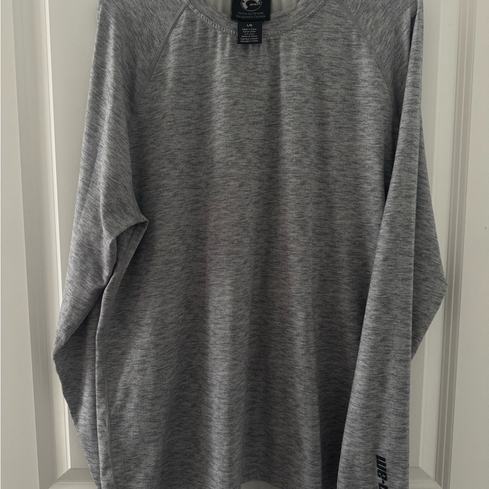 Can Am Men's Heather Gray Long Sleeve Base Layer